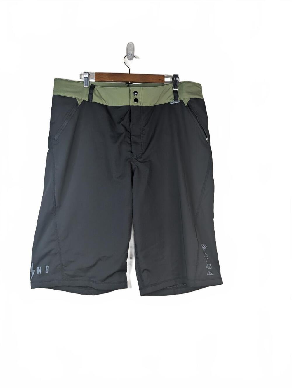 Fasthouse MTB Cycling Shorts  Black Olive Green Size 38